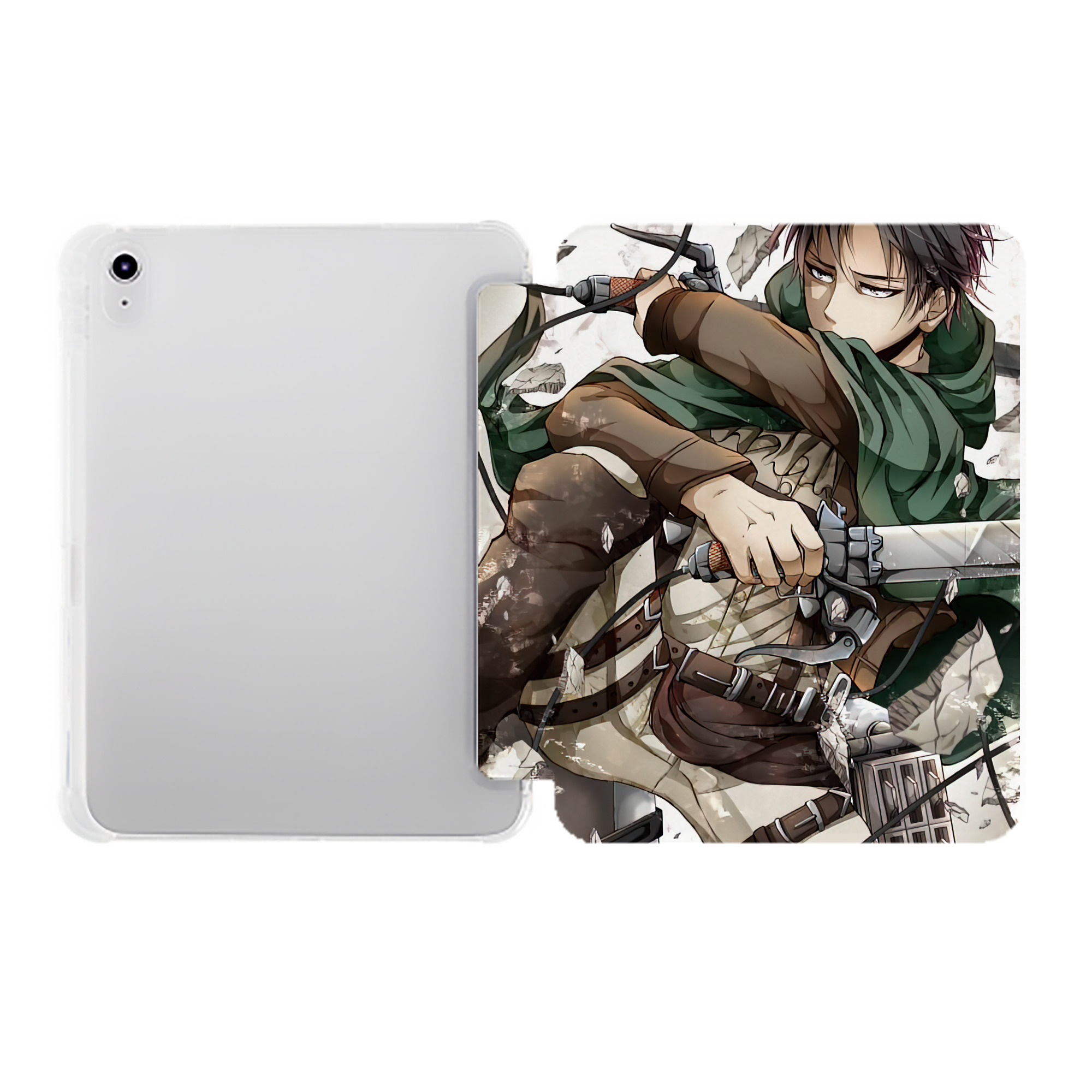 （画像用） 進撃の巨人 Attack on Titan IPad ケース ペン収納付き 三つ折りスタンド PUレザー×シリコン 対応機種9.5/10.5/10.9インチ